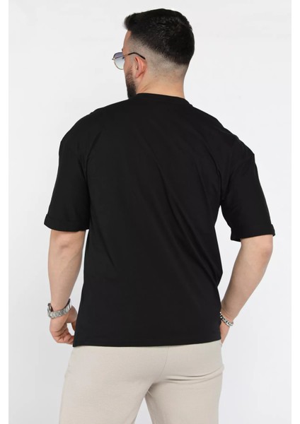Kol Katlamalı Baskılı Erkek Tişört P-00015979 modelleri