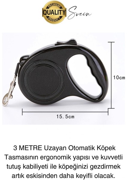 3 m Makaralı Otomatik Uzayabilen Geri Çekilebilen Köpek Tasması Boyun Gezdirme Kuvvetli Tutuş fiyatları