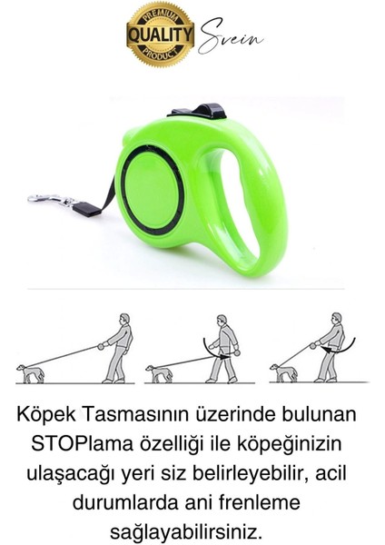 3 m Makaralı Otomatik Uzayabilen Geri Çekilebilen Köpek Tasması Boyun Gezdirme Kuvvetli Tutuş modelleri