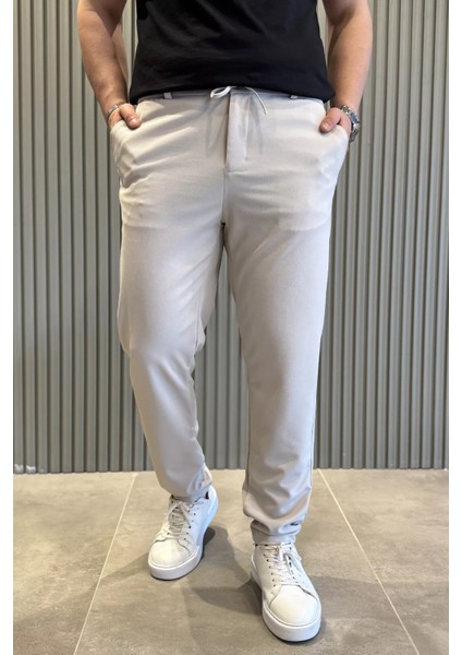 Bel Bağcıklı Fermuarlı Erkek Jogger Pantolon P-00015855