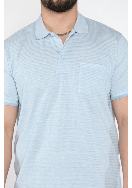 Erkek Polo Yaka Yarım Düğmeli Cepli Tişört P-00015988 fırsatları