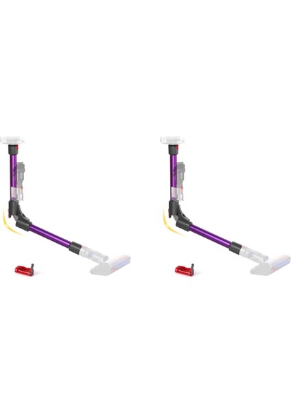 V7V8V10 V11 V15 Kablosuz Elektrikli Süpürge Aksesuarları Için 2x Katlanabilir Uzatma Çubuğu, Hızlı Çıkarma Değiştirme (Yurt Dışından)