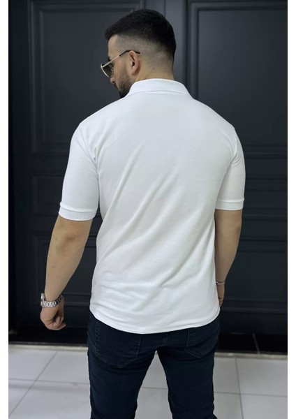 Polo Yaka Yarım Düğmeli Erkek Tişört P-00015850 modelleri