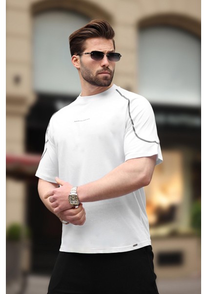 Beyaz Bisiklet Yaka Basic Tişört E7132 fiyatları