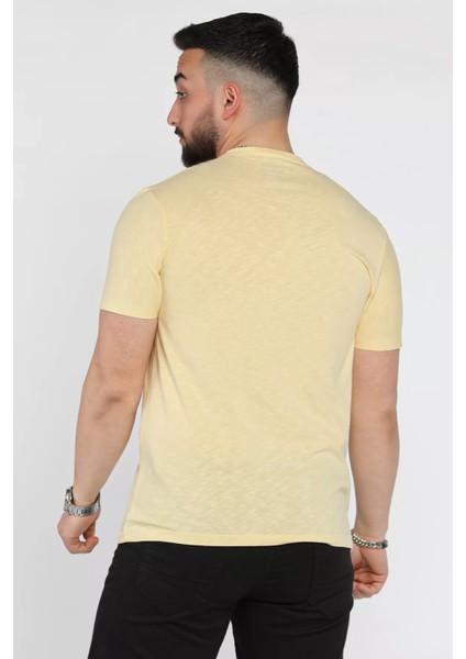 Baskılı Bisiklet Yaka Erkek Tişört P-00015986 modelleri