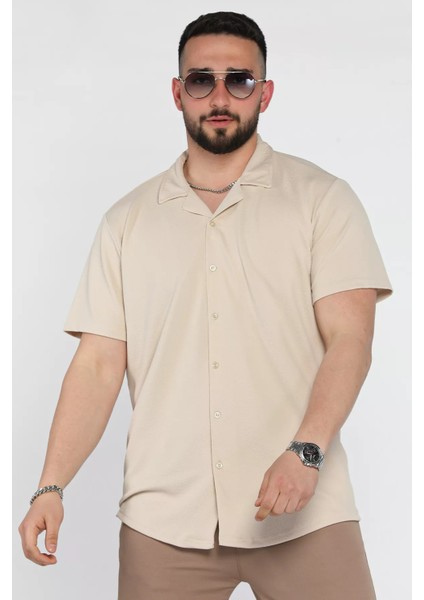 Apaş Yaka Erkek Kısa Kol Gömlek P-00015991