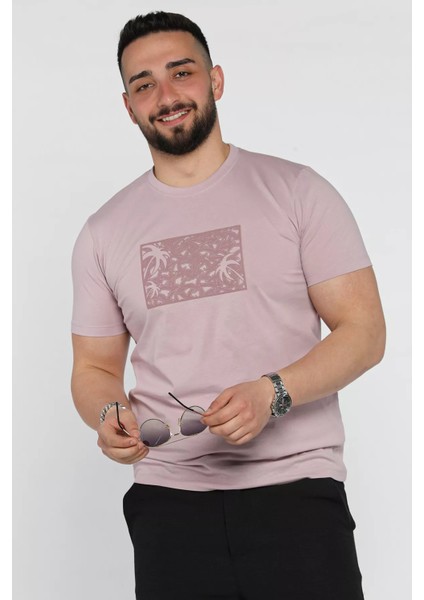 Erkek Bisiklet Yaka Baskılı Tişört P-00015990 fiyatları