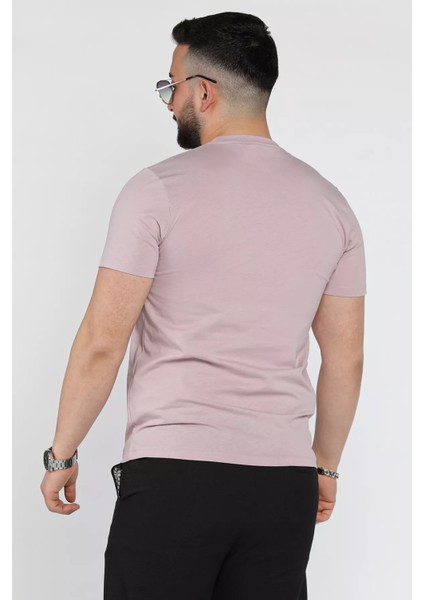 Erkek Bisiklet Yaka Baskılı Tişört P-00015990 modelleri