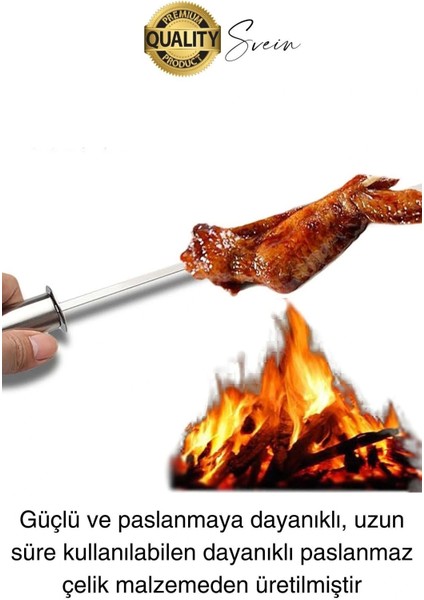 3 Adet 40 cm Premium Paslanmaz Çelik Saplı Izgara Şişleri Et Tavuk Barbekü Kebap Mangal Adana Urfa fiyatları