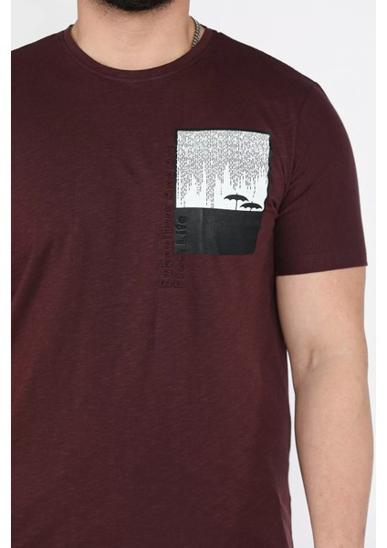 Baskılı Bisiklet Yaka Erkek Tişört P-00015986 fırsatları