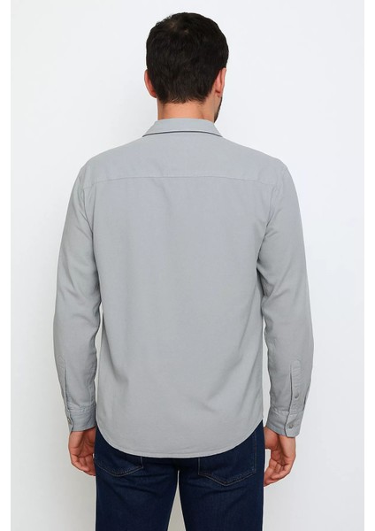 Çift Cepli Erkek Uzun Kol Gömlek P-00015989 fiyatları