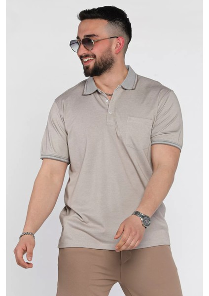 Yarım Düğmeli Polo Yaka Cepli Erkek Tişört P-00015992 fiyatları