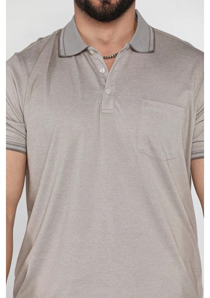 Yarım Düğmeli Polo Yaka Cepli Erkek Tişört P-00015992 fırsatları