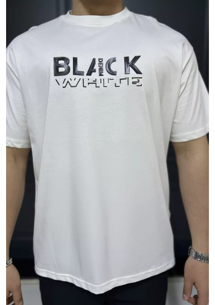 Yazı Baskılı Erkek Bisiklet Yaka Tişört P-00015994 modelleri