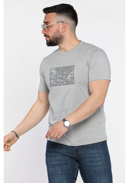 Erkek Bisiklet Yaka Baskılı Tişört P-00015990 fiyatları