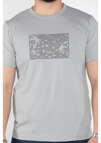 Erkek Bisiklet Yaka Baskılı Tişört P-00015990 fırsatları