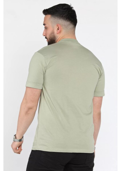 Bisiklet Yaka Kol Katlamalı Baskılı Erkek Tişört P-00015993 modelleri