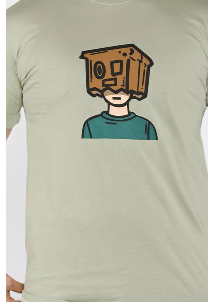 Bisiklet Yaka Kol Katlamalı Baskılı Erkek Tişört P-00015993 fırsatları