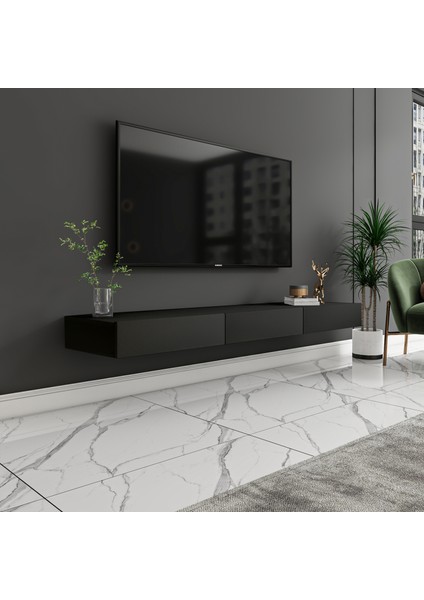Avalon 3 Kapaklı Duvara Monte Tv Sehpası – 140 cm , Modern Minimal Tasarım, 4 Renk Seçeneği ile Şık ve Fonksiyonel Tv Ünitesi
