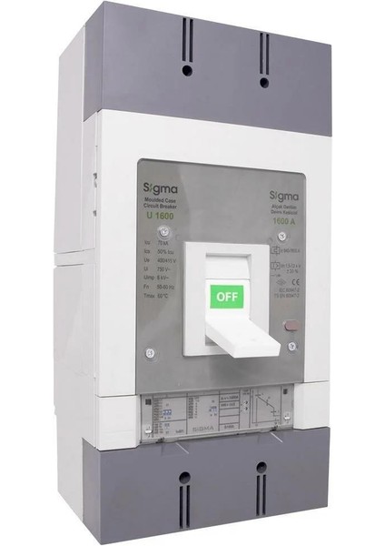 3U160016 3X160A 70KA Elektronik Termik Manyetik Şalter 640-1600A Ayarlı