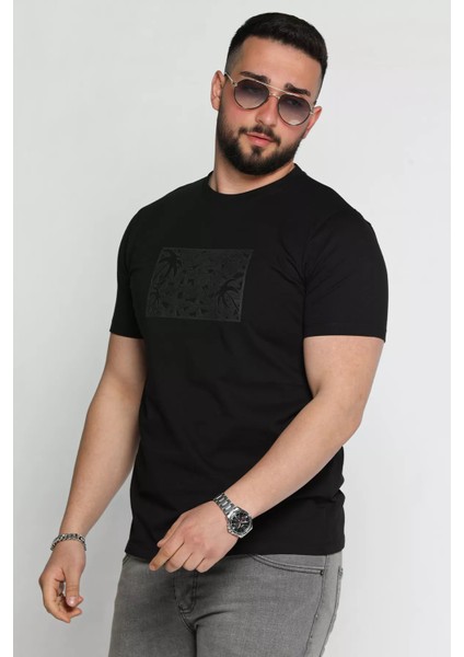 Erkek Bisiklet Yaka Baskılı Tişört P-00015990 fiyatları