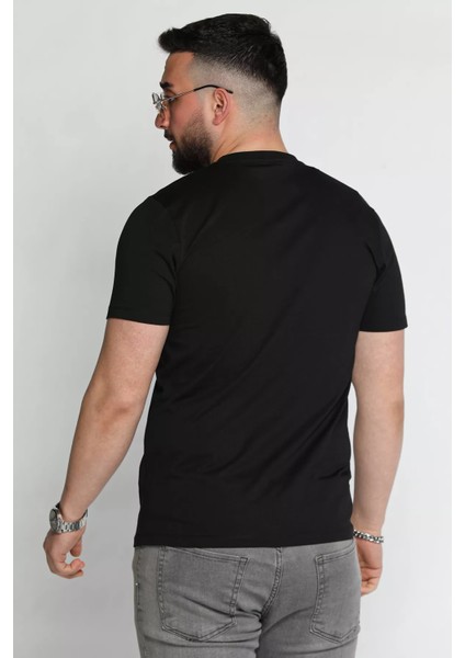 Erkek Bisiklet Yaka Baskılı Tişört P-00015990 modelleri