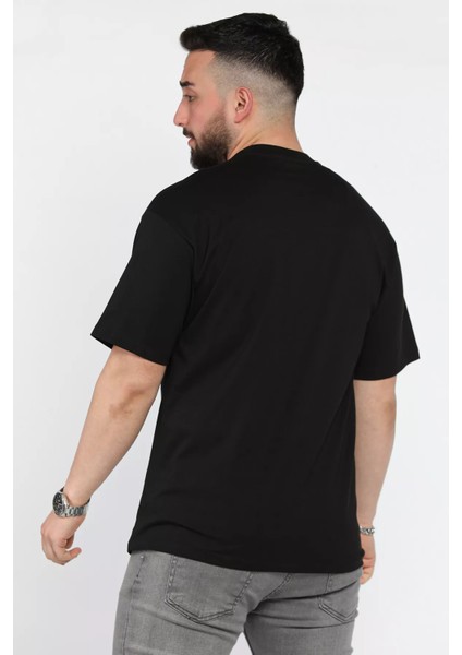 Erkek Yazı Baskılı Oversize Tişört P-00015996 modelleri