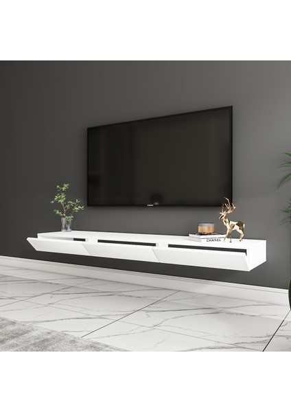 Avalon 3 Kapaklı Duvara Monte Tv Sehpası – 140 cm , Modern Minimal Tasarım, 4 Renk Seçeneği ile Şık ve Fonksiyonel Tv Ünitesi