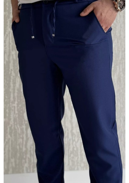 Erkek Duble Paça Bel Bağlamalı Kumaş Pantolon P-00015846 fırsatları