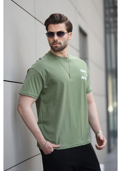 Haki Baskılı Basic Erkek Tişört E7150