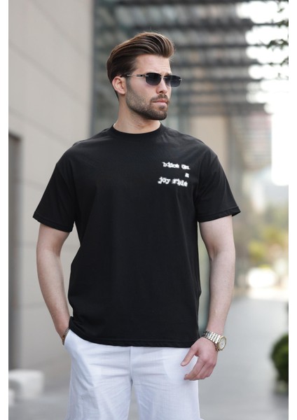 Siyah Baskılı Basic Erkek Tişört E7150 fiyatları