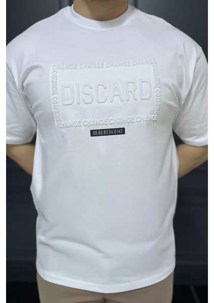 Erkek Yazı Baskılı Oversize Tişört P-00015996 modelleri