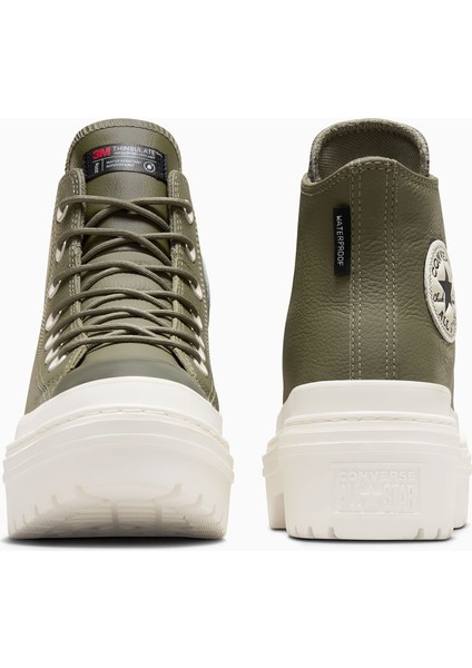 Chuck Taylor All Star Lugged Heel Kadın Yeşil Deri Platform Bot.306 modelleri