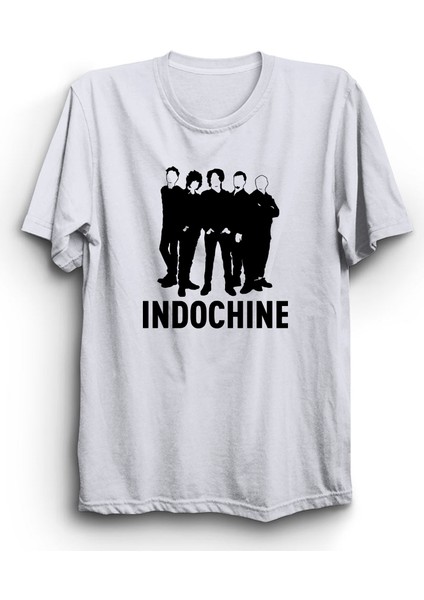 Indochine, Silhouette, Rock Metal Müzik Grubu Unisex %100 Pamuk Tişört