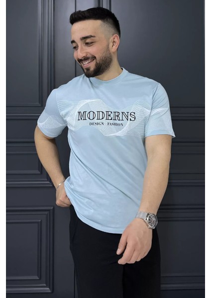 Erkek Bisiklet Yaka Baskılı Tişört P-00015836 fiyatları