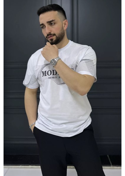 Erkek Bisiklet Yaka Baskılı Tişört P-00015836 fiyatları