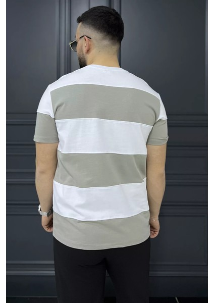 Bisiklet Yaka Parçalı Erkek Tişört P-00015843 modelleri