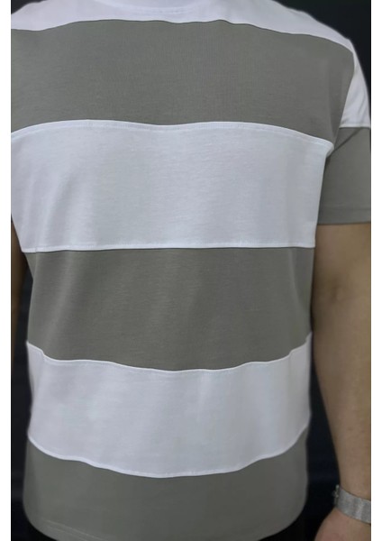 Bisiklet Yaka Parçalı Erkek Tişört P-00015843 fırsatları