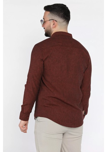 Uzun Kol Erkek Keten Gömlek P-00015841 modelleri