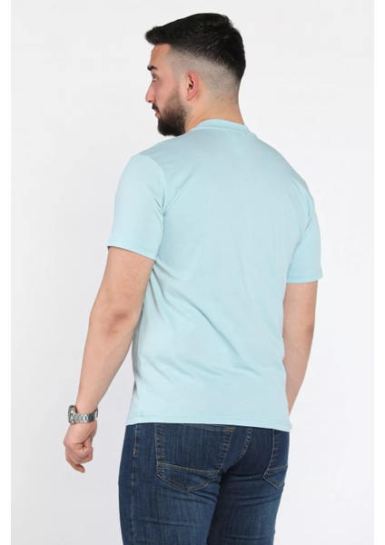 Erkek Silikon Kabartma Yazı Baskılı Bisiklet Yaka Tişört P-00015047 modelleri