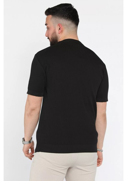 Erkek Bisiklet Yaka Fitilli Tişört P-00016109 modelleri