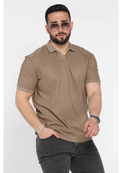 Polo Yaka Jakarlı Erkek Tişört P-00015844 fiyatları