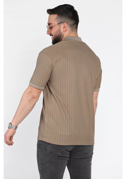 Polo Yaka Jakarlı Erkek Tişört P-00015844 modelleri