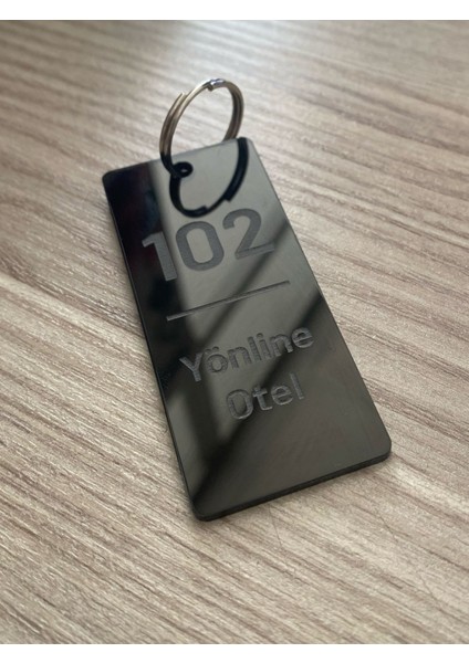Siyah Pleksi Basic Slim Kişiselleştirilebilir Otel Bungalov Apart Anahtarlık fiyatları