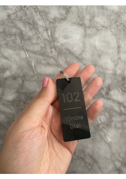 Siyah Pleksi Basic Slim Kişiselleştirilebilir Otel Bungalov Apart Anahtarlık fırsatları