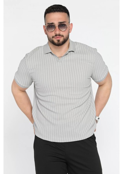 Polo Yaka Jakarlı Erkek Tişört P-00015844