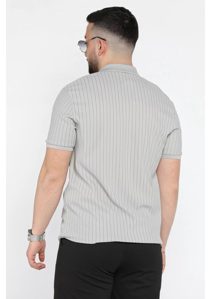 Polo Yaka Jakarlı Erkek Tişört P-00015844 modelleri