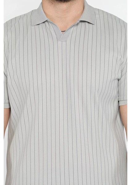 Polo Yaka Jakarlı Erkek Tişört P-00015844 fırsatları