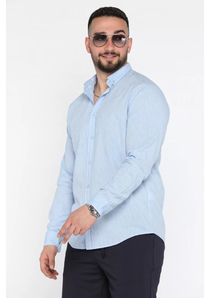 Uzun Kol Erkek Keten Gömlek P-00015841 fiyatları