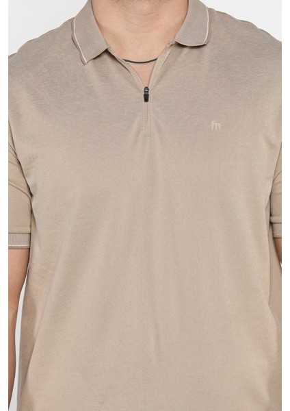Yarım Fermuarlı Polo Yaka Erkek Tişört P-00015838 fırsatları